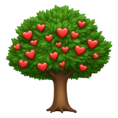 Tree chiritsmas Heart  sticker