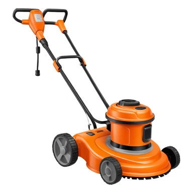 Echo lawn trimmer with  orange  sticker