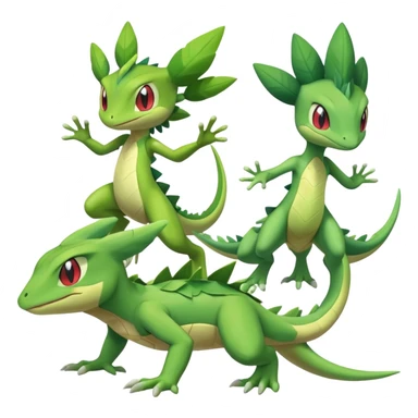  Treecko-Sceptile-Celebi full body sticker