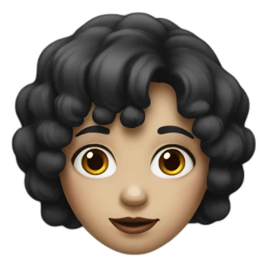 A girl clown with black hair sticker