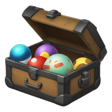 Pokemon Game LootCase Black Color Rich Treasure Legendary Epic Pokeballs and Pokemons Inside sticker