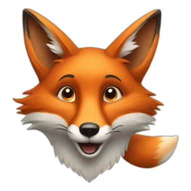 Fox in house sticker