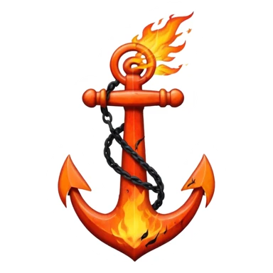 Anchor and fire sticker