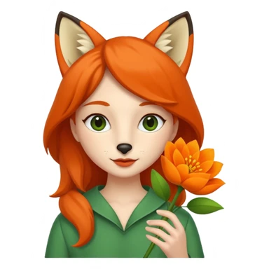 a flower in hand that holds the Fox sticker