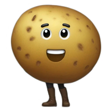 a potato with a cape sticker