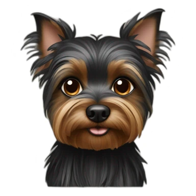 Black one dwarf yorshire terrier sticker