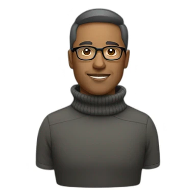 architect wearing turtleneck and glasses sticker