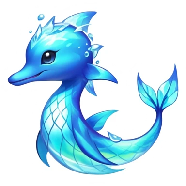 Elemental Water-type-Light-Arcane-type magical colorful exotic animesque Pokémon-Fakémon-animal-creature sticker
