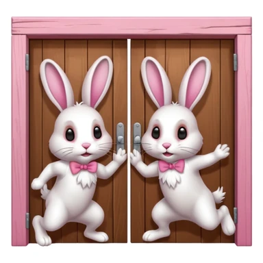 I want the alliance leader to kick me out of the alliance and close the door, so that they both look like rabbits. sticker