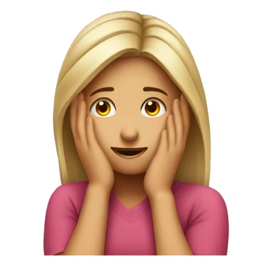 Embarrassed girl sticker