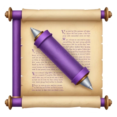 purple Scroll with quote sticker