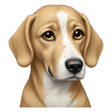 realistic portrait of a girl dog sticker