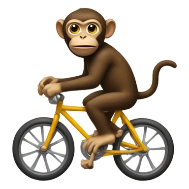 Monkey riding a bike  sticker