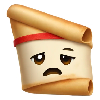 Taquito with tired eyes with red veins sticker