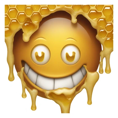 emoji face vomiting honey sticker