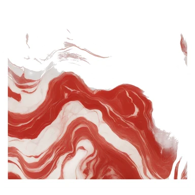 a red and white marble  that carries a soul sticker