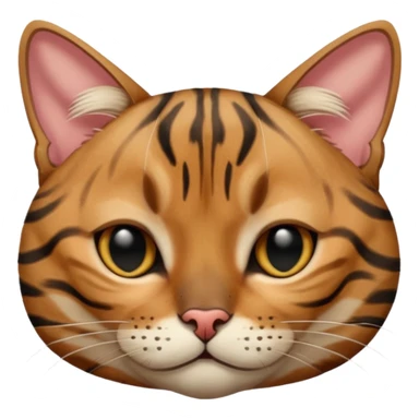 striped bengal cat face sleeping sticker