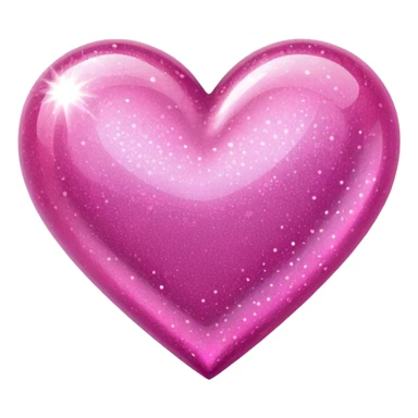 glitter pink heart sticker