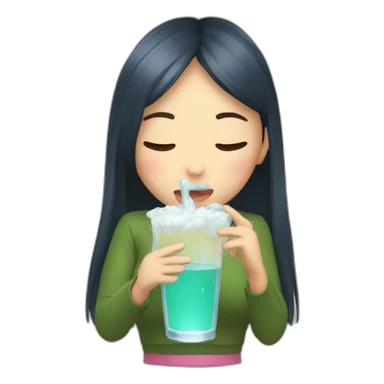 Hina drinking sticker