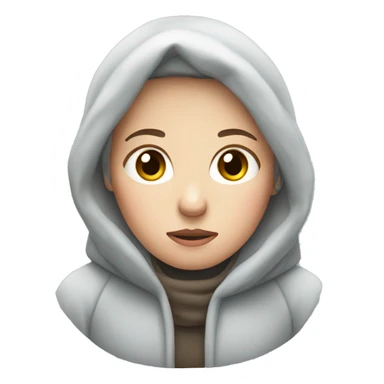 white woman feeling cold sticker
