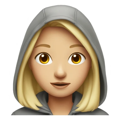 Blonde girl wearing hoodie  sticker