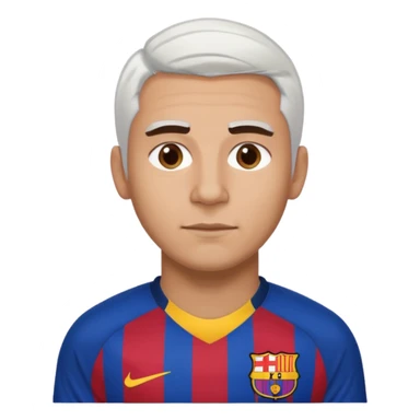 araujo футболист с белыми волосами и коричневыми бровями  в футболке барселоны sticker