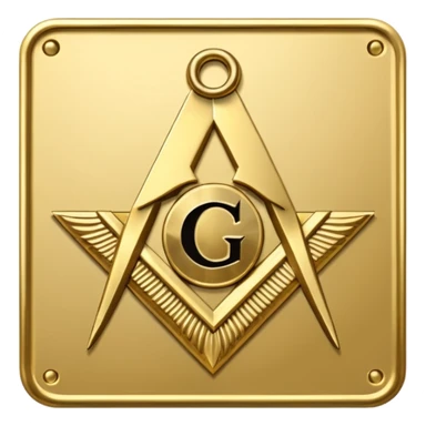 O simbolo da Maçonaria. O esquadro e compasso com a letra G no centro sticker