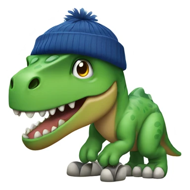 dinosaur wearing shoes and a beanie sticker