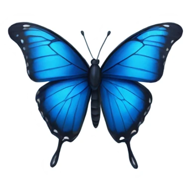 dark blue butterfly  sticker