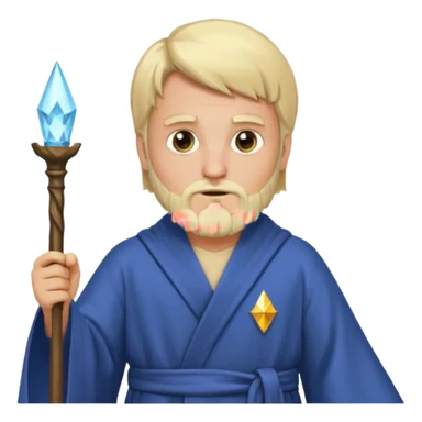 beardless wizard with bob-cut blonde hair and one blocked eye sticker