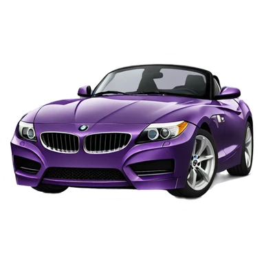 black bmw z4 with purple rims sticker
