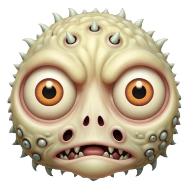 large skin surface with dozens of eyes creepy moster sticker