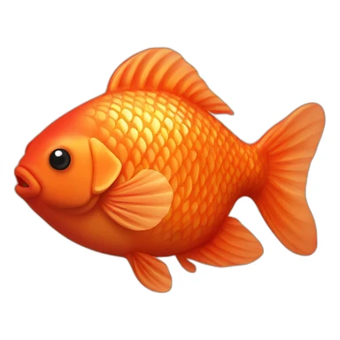 fat red goldfish sticker