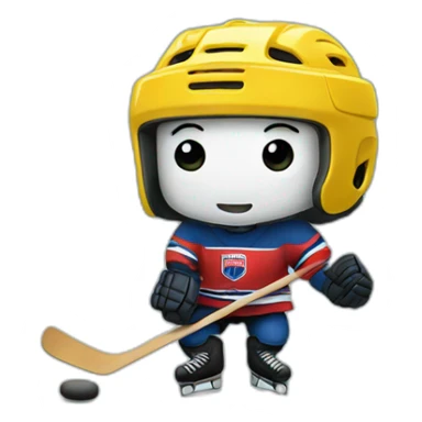 Hockey on field sticker