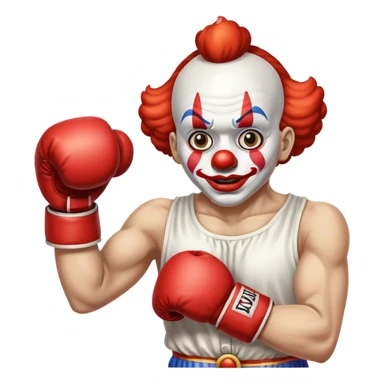 Clown boxing me sticker