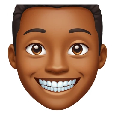 black face smiling with diamond teeth sticker