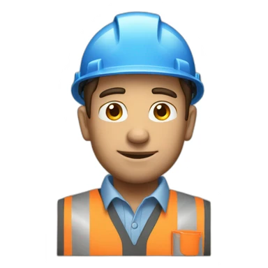 Man construction engineer sticker