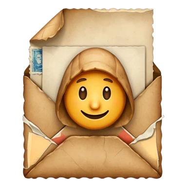 Letter with stamp on it sticker