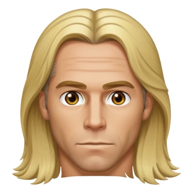 Shawn Michaels with hazel eyes, long blonde hair sticker