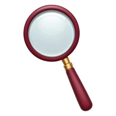 magnifying glass for stamp burgundy sticker