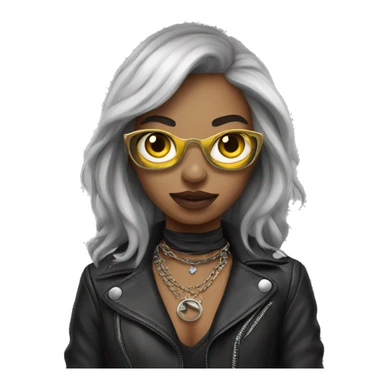 Rockstar-girl-3 eyes sticker