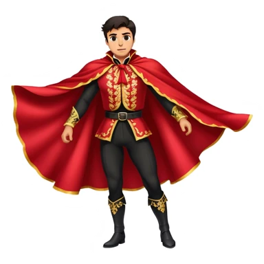 ​Cinematic Spanish Matador Holding a Red Cape, rendered with dynamic motion blur and vivid, high-contrast lighting, sticker