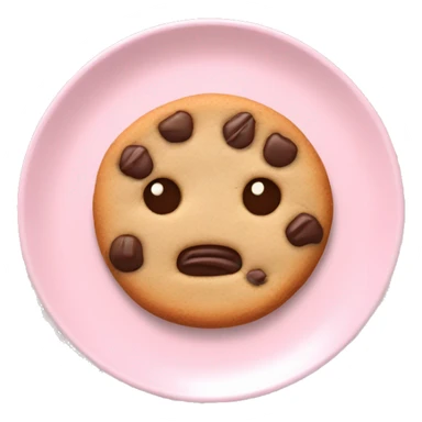 Warm cookies on a light pink plate  sticker