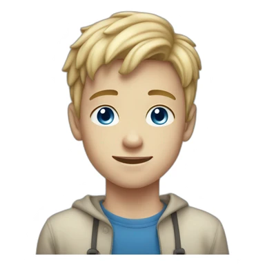 Dirty Blonde boy with freckles and blue eyes, in his teens sticker