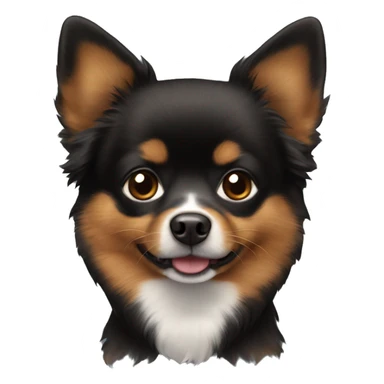Black and brown pomchi  sticker