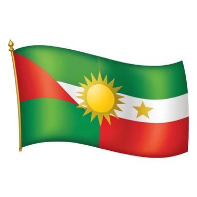 Kurdish flag with this modèle of flag 🇬🇭 sticker