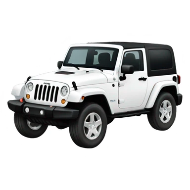 four door white jeep wrangler  sticker