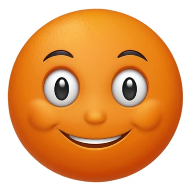 Orange with smile face sticker