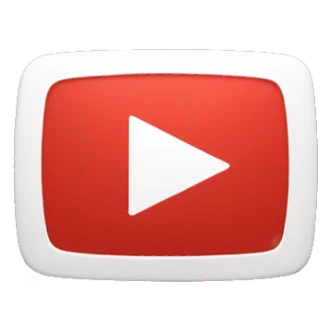 youtube logo red rectangle with withe arrow inside sticker