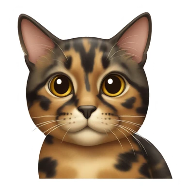 tortoiseshell beige cat  sticker